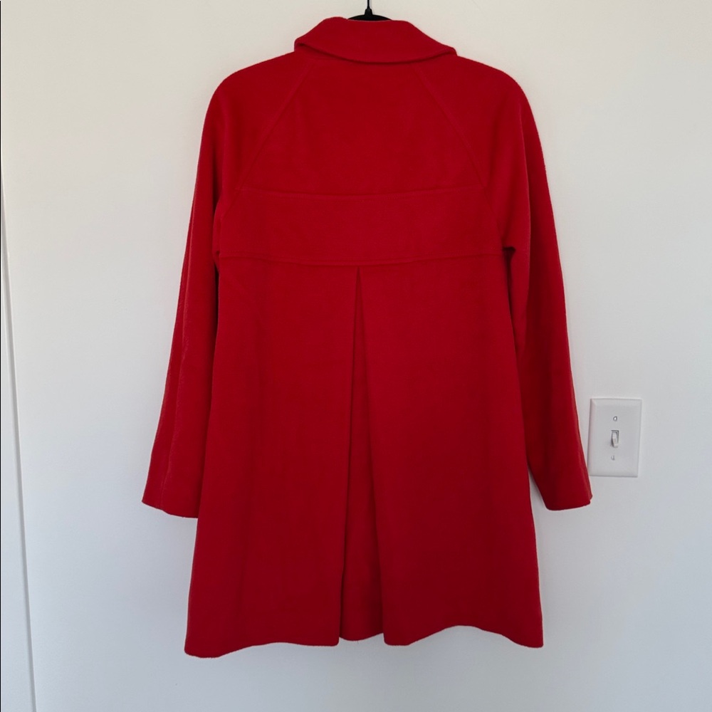 Ann Taylor Vibrant Red Wool Pea Coat - Size XS - Picture 5 of 6